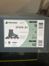 Almost New Rollerblade Fitness Spark 84 Inline Skates - Size 9