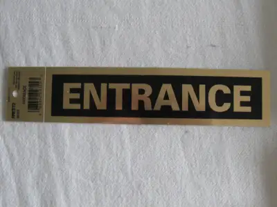 Brand New/Unused " Entrance" Vinyl Sticker, View more