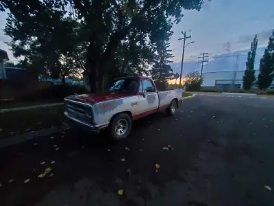 1989 d100 pickup 2wd 8ft bed Tilt and cruise control NO air conditioning 318 with EFI new injectors...