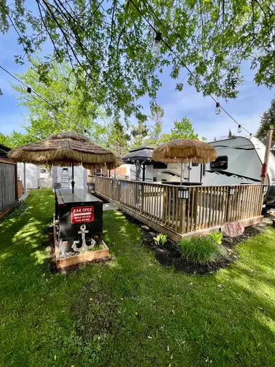 Turnkey Seasonal Escape Near Ipperwash Beach– 2026 Fees Paid The Ponderosa, site D34 9338 West Ipper...