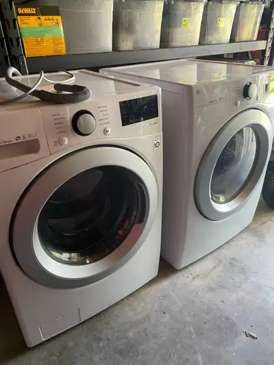 LG washing machine and dryer, View more