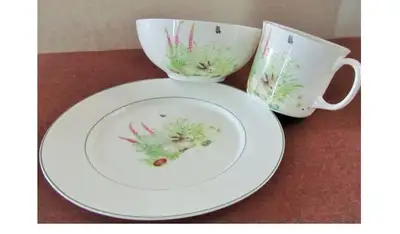 McINTOSH BUNNY Three Piece  LUNCHEON SET, View more