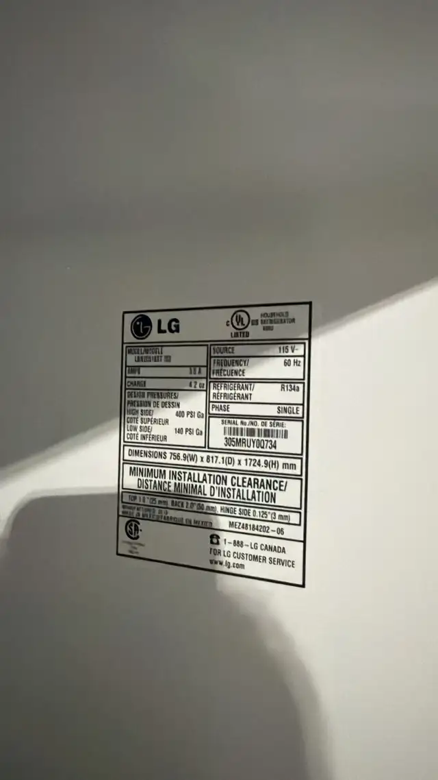 LG Bottom Freezer Refrigerator552492826656122884