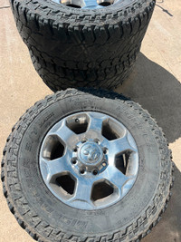 2018 Ram 3/4 ton 18” Rims with Cooper tires