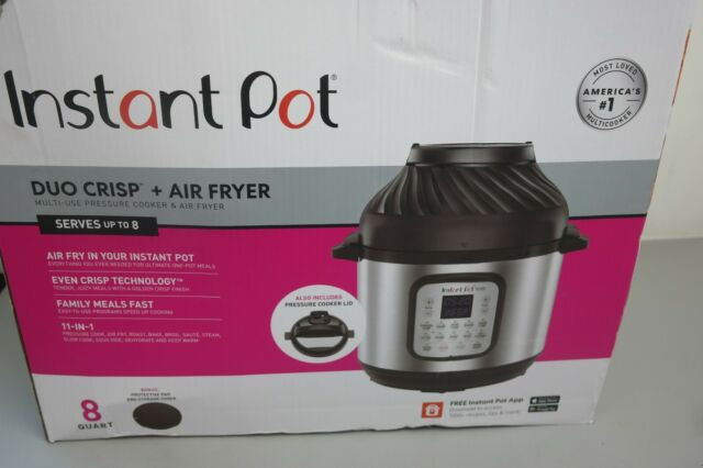 The Instant Pot 8 qt. Duo Crisp + Air Fryer in Stainless Steel/B ...