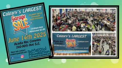 Calgary’s Largest Garage Sale is happening on Saturday, June 14, 2025, from 10:00 a.m. to 4:00 p.m....