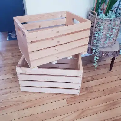 Wooden Crates - 2 Available $20 Each, View more