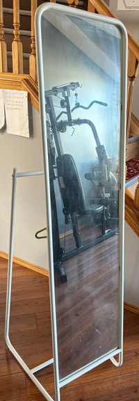 Full body mirror with clothes racks