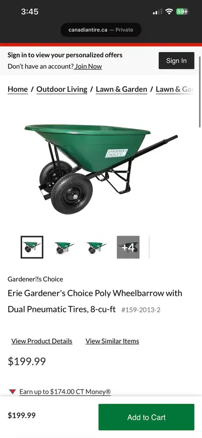 New Gardener's Choice Poly Wheelbarrow with Dual Pneumatic, View more