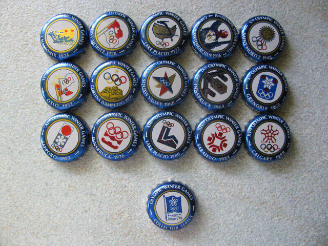 1988 Winter Olympics Beer Cans Bottle Caps Collector Lapel Pin in Arts & Collectibles in Saint John - Image 3