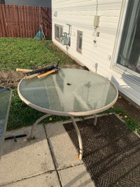 2 Glass Patio Tables