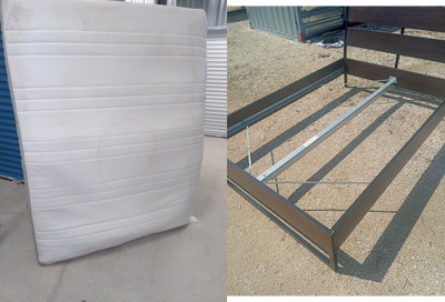 Double size bedframe/Ikea mattress, View more