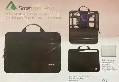 Hard Shell Carrying Case 12-13.3” Mac Pro Air iPad Surface BLACK, View more