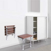 Folding Shower Seat Wall Mounted Chair Stool 