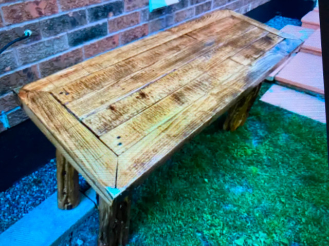 Custom made rustic solid wood table in Other Tables in Mississauga / Peel Region