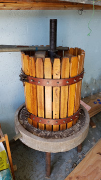 Wine press and carboys