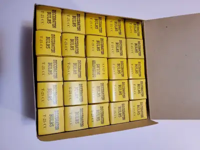 Box of 25 Decorative light bulbs for chandelier , View more