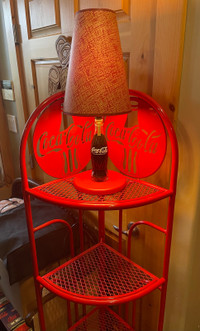 Vintage  Coke shelf, Muffler Lamp $350 Each