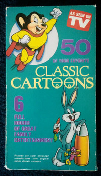 VHS CARTOON CLASSICS '60 / 70s 6-Hour BUGS BUNNY Superman POPEYE
