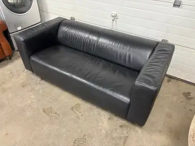 Black IKEA Leather Klippan loveseat  – Modern, View more