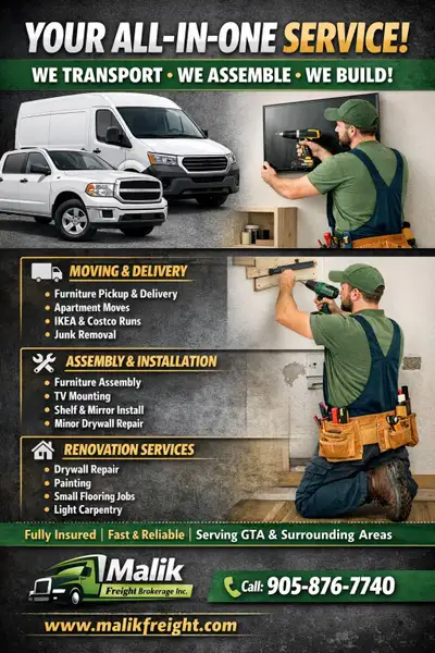 MOVERS AVAILABLE TODAY – BRANTFORD & NEARBY AREAS Need reliable movers on short notice? We have a cr...
