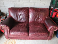 Real leather love seat