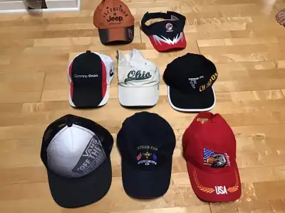 Various baseball hats, View more