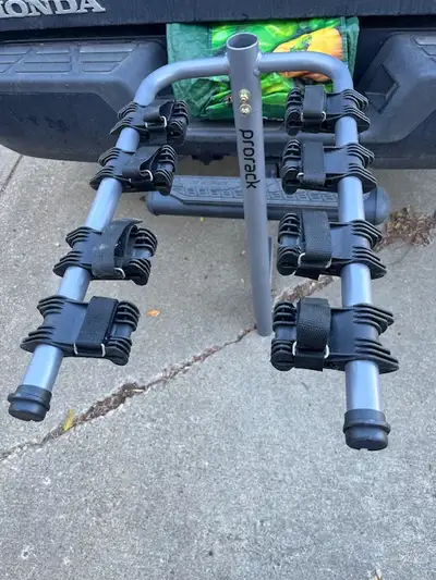 4 Bike Bicycle Rack, Attaches easily to your vehicle's tow hitch and safely carries up to 4 bikes. T...