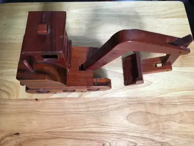 Wooden excavator toy