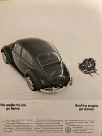 1967 Volkswagen Bug w/Engine Out Original Ad