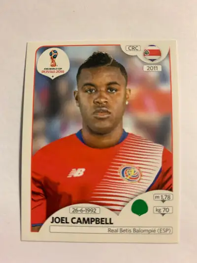 2018 PANINI FIFA WORLD CUP RUSSIA STICKERS J. CAMPBELL #409 COSTA RICA NM/MT. Hello buyer, If you se...