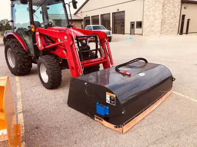 Strive Bucket sweeper, 72” sweep width, sectional broom, skid steer hookup, cushion valve fitted on...