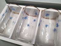 Japan Crystal Glass Drinking Cups Mugs Vintage