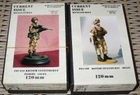Current Issue Miniatures 120 mm British infantry E-02 and E-01