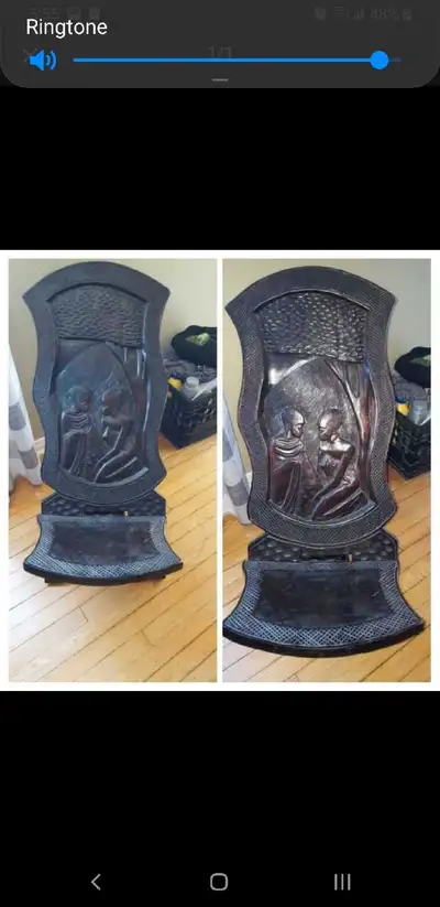 Hand-carved African birthing chair is a unique piece showcasing , View more
