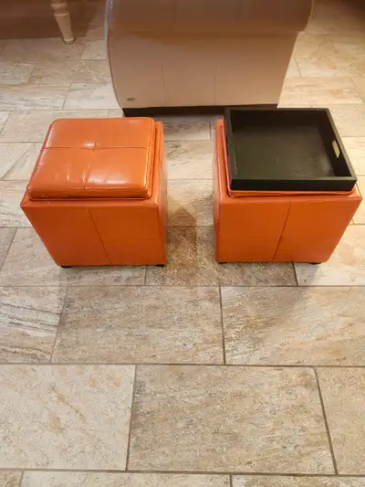 2 coffee table/stools, View more