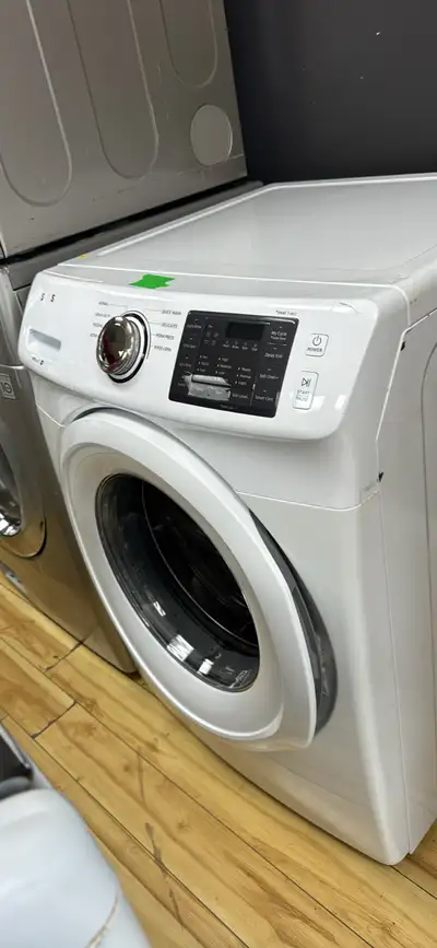 This is a Samsung front load washing machine, offering both efficiency and powerful cleaning capabil...