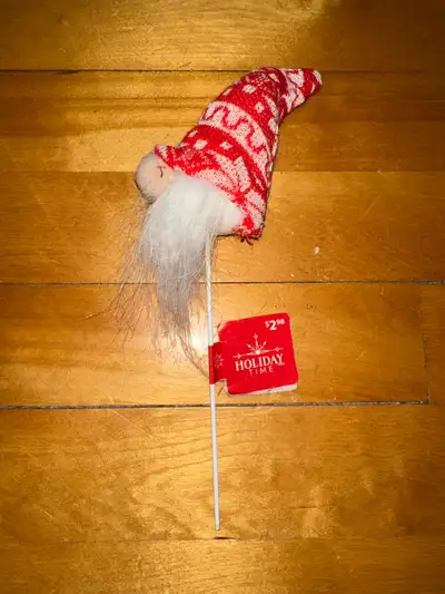 Christmas decor - Gnome decorative pick (1.5$), View more