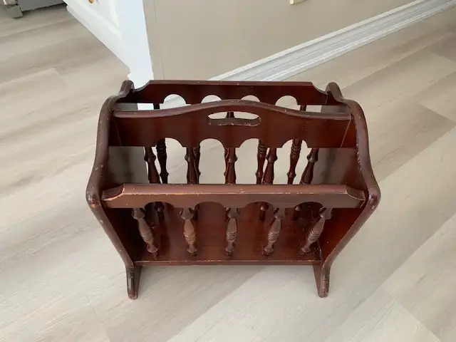 Vintage Wood Magazine Rack/Holder63234604129153120