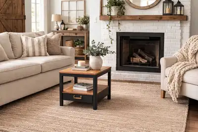 Vintage Wood coffee table - black and oak, View more