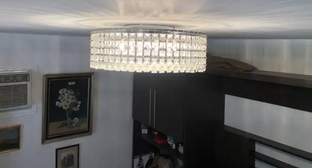 Plafonnier Bazz chrome et verre 6 lumières 16 po diamètre in Indoor Lighting & Fans in Laval / North Shore - Image 6