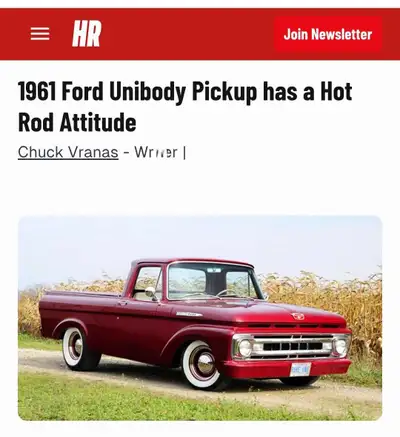Very rare and unique mild hotrod Ford uni truck full frame power steering and power brakes air condi...