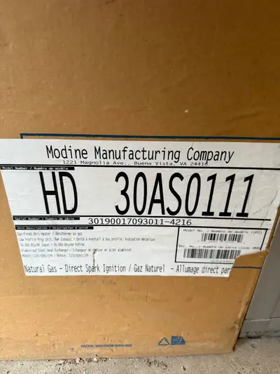 Modine Hot Dawg Unit Heater HD30AS0111, View more