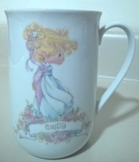 Vintage Precious Moments 1990 Cindy Collectible Mug/ Tea Cup