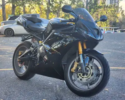 Great bike, new tires, oil changed every spring, new brake pads front, new chain and front and rear...