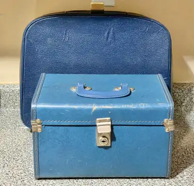 Vintage Storage Makeup Train Case & Luggage, View more