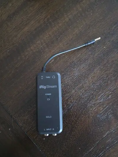 The iRig Stream Solo is a compact, battery-powered audio interface for iOS/Android, letting DJs, pod...