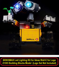 (NEW) BRIKSMAX Led Lighting Kit Ideas Wall-E Lego 21303 Blocks