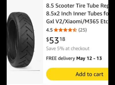 Brand new 8.5” tube and tire, View more