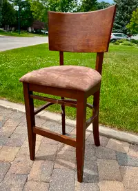 SOLID WOOD & ULTRA SUEDE BARSTOOL